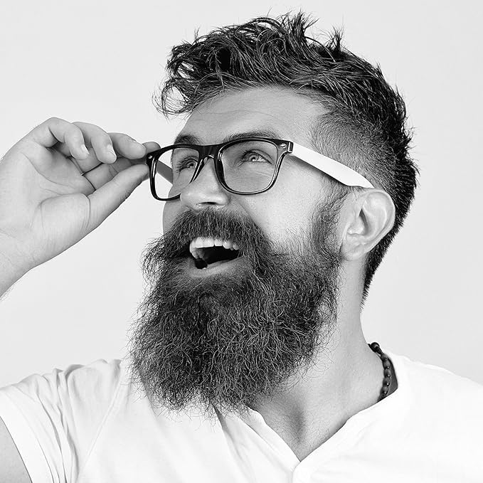 KANGAROO Black Fake Glasses - Classic Hipster Glasses Frames - Retro Clear Non Prescription Nerd Costume Fake Eyeglasses for Men & Women for Christmas Cosplay - Unisex Nerdy Accessories for Costumes - Image 5